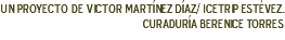 Un proyecto de Victor MArtínez Díaz/ Icetrip Estévez. Curaduría Berenice Torres